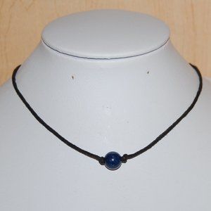 Blue Stone Necklace,Cord Necklace,Minimalist Necklace,Choker Necklace,Choker